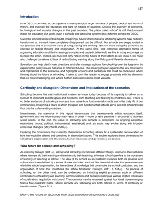 Educational Research and Innovation Back to the Future of Education FOUR OECD SCENARIOS FOR SCHOOLING