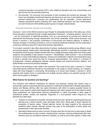 Educational Research and Innovation Back to the Future of Education FOUR OECD SCENARIOS FOR SCHOOLING