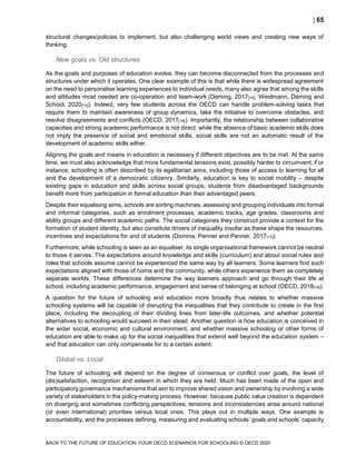 Educational Research and Innovation Back to the Future of Education FOUR OECD SCENARIOS FOR SCHOOLING