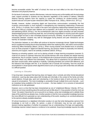 Educational Research and Innovation Back to the Future of Education FOUR OECD SCENARIOS FOR SCHOOLING