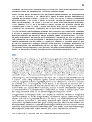 Educational Research and Innovation Back to the Future of Education FOUR OECD SCENARIOS FOR SCHOOLING