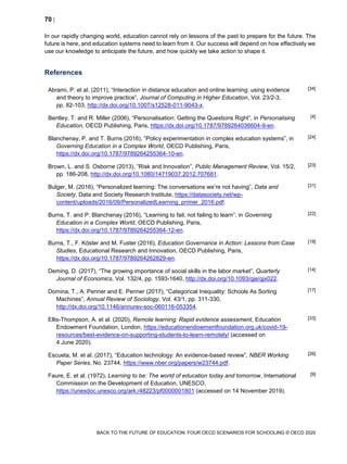 Educational Research and Innovation Back to the Future of Education FOUR OECD SCENARIOS FOR SCHOOLING