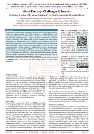 Gene Therapy Challenges and Success | PDF