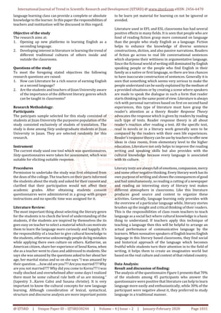 Using Literature in Teaching English as a Second Language A Case Study ...