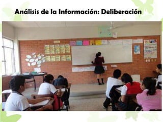 Análisis de la Información: Deliberación
 