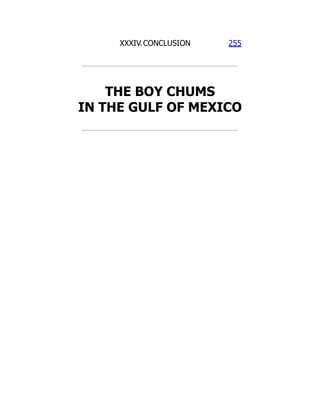 XXXIV.CONCLUSION 255
THE BOY CHUMS
IN THE GULF OF MEXICO
 