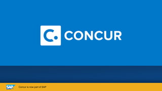 Concur is now part of SAP
 