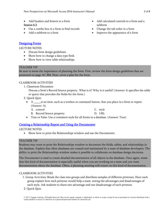 Comprehensive Guide to Microsoft Office 365 and Access 2016 ...