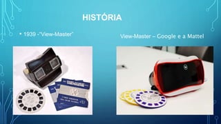 • 1939 -“View-Master” View-Master – Google e a Mattel
HISTÓRIA
 