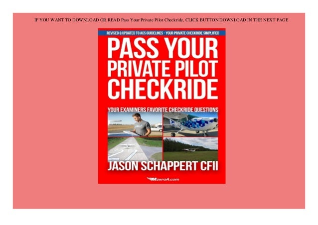 PDF⚡ Pass Your Private Pilot Checkride