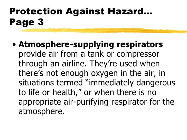 OSHA Respiratory Protection