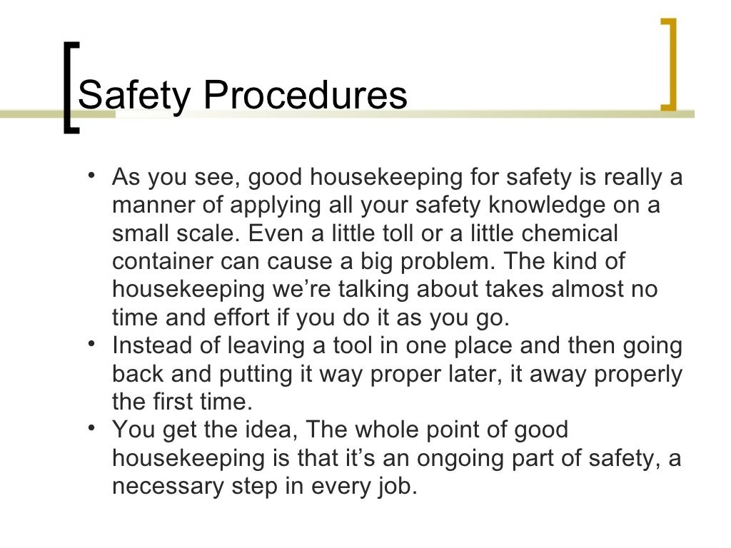 OSHA Good Housekeeping