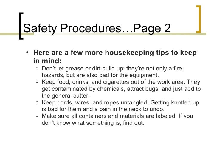 OSHA Good Housekeeping