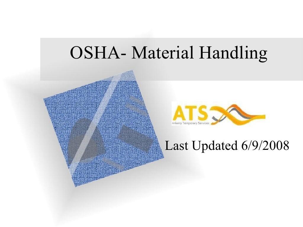 OSHA Material Handling