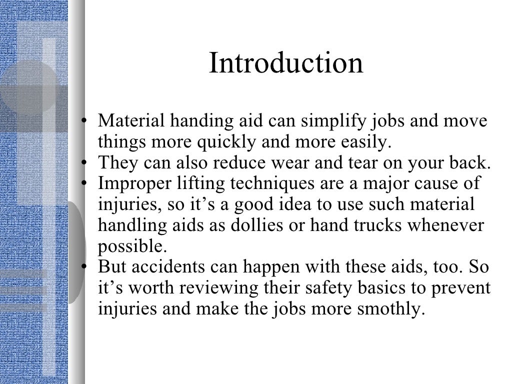 OSHA Material Handling