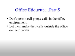 Office Etiquette for Employees | PPT