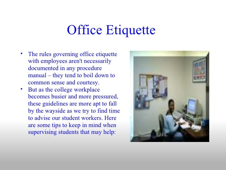 Office Etiquette for Employees