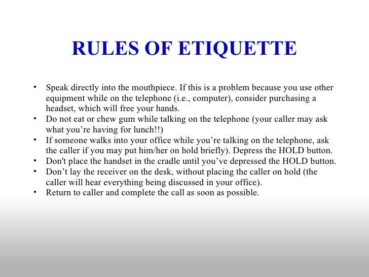 office etiquette for employees