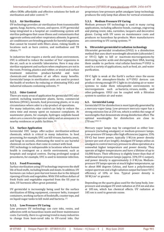 Research on Effect of UV C Light on Bacteria and Viruses | PDF
