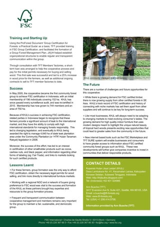 FSC International • Charles-de-Gaulle-Straße 5 • 53113 Bonn • Germany
Phone +49 (0) 228 367 66 0 • Fax +49 (0) 228 367 66 ...