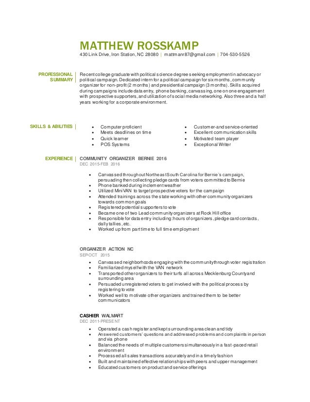 resume matthew rosskamp 430 link drive iron station nc 28080 mattmanr87gmail - Resume Political Science Degree resume matthew rosskamp 430 link drive iron station nc 28080 mattmanr87gmail - Resume Political Science Degree