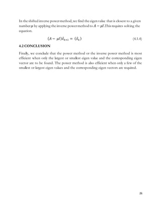 Shifted Inverse Power Method Algorithm PROJECT | DOCX