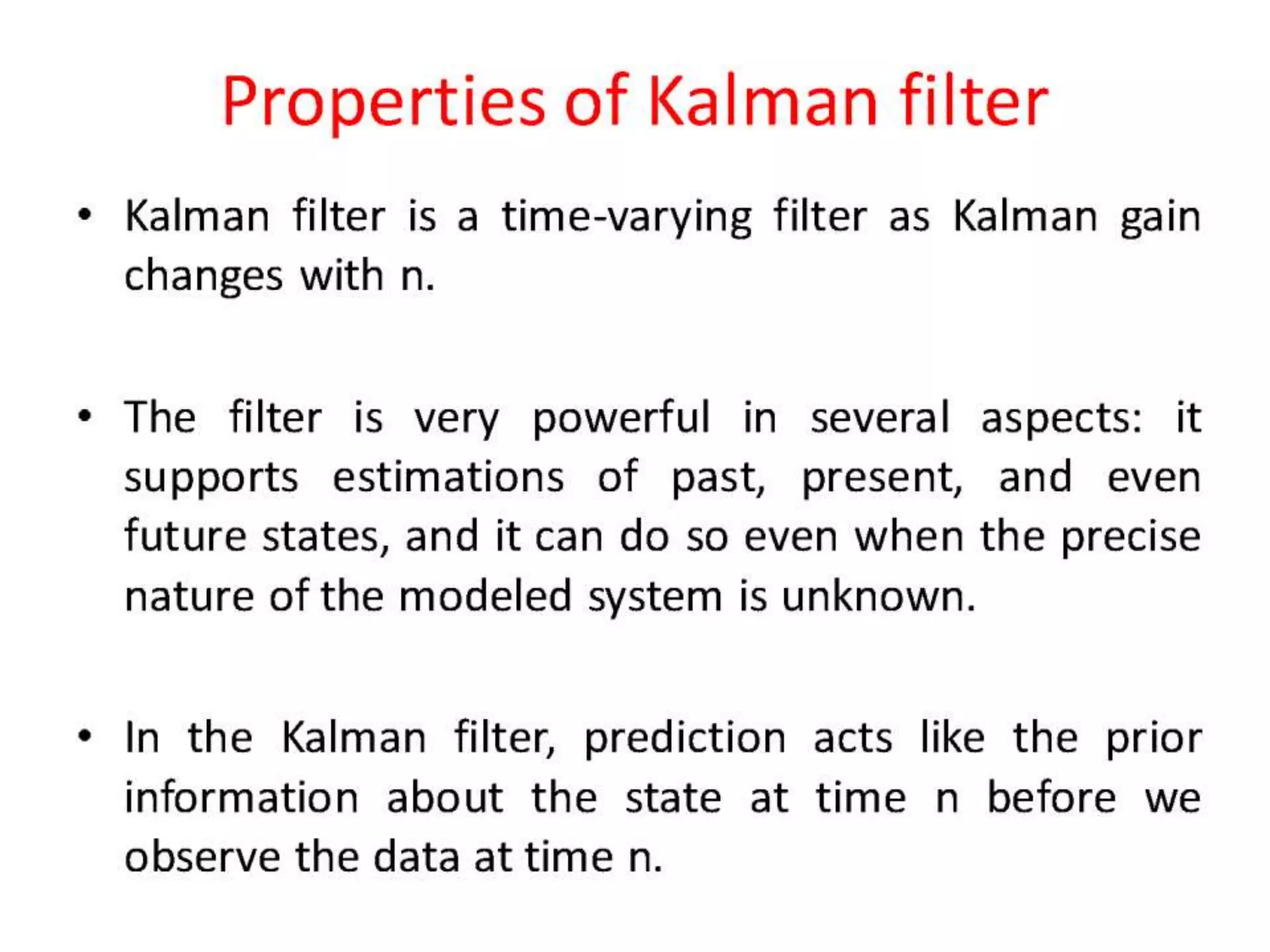 Kalman filtering and it's applications