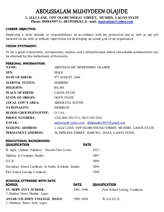 yeoman resume