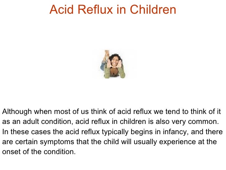 Dealing With Acid Reflux in Children