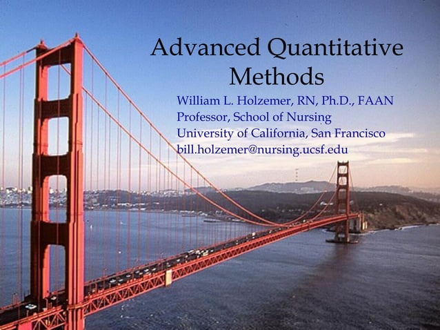 Advanced Quantitative Methods | PPT