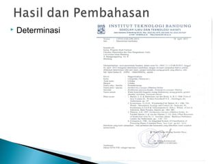 Determinasi
 