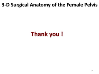 3-D Surgical Anatomy of the Female Pelvis
Thank you !
34
 