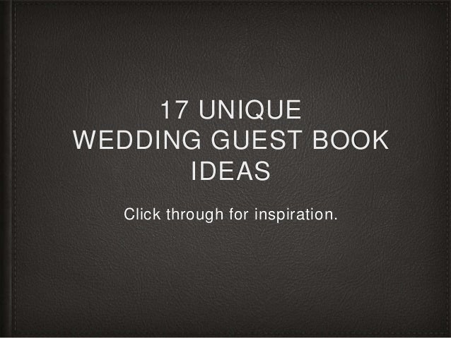 17 Alternative Wedding Guest Book Ideas