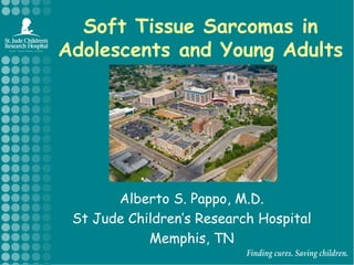 Soft Tissue Sarcomas in Adolescents and Young Adults   Alberto S. Pappo, M.D. St Jude Children’s Research Hospital Memphis, TN 