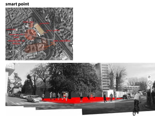 area scolastica
università
università
connessione dei
fronti
rallentamento del
traffico
campi sportivi
teatro Astra
smart point
 