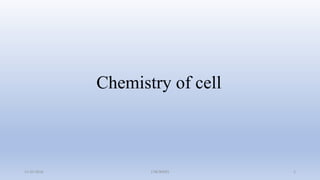 11-03-2018 17BCB0091 1
Chemistry of cell
 