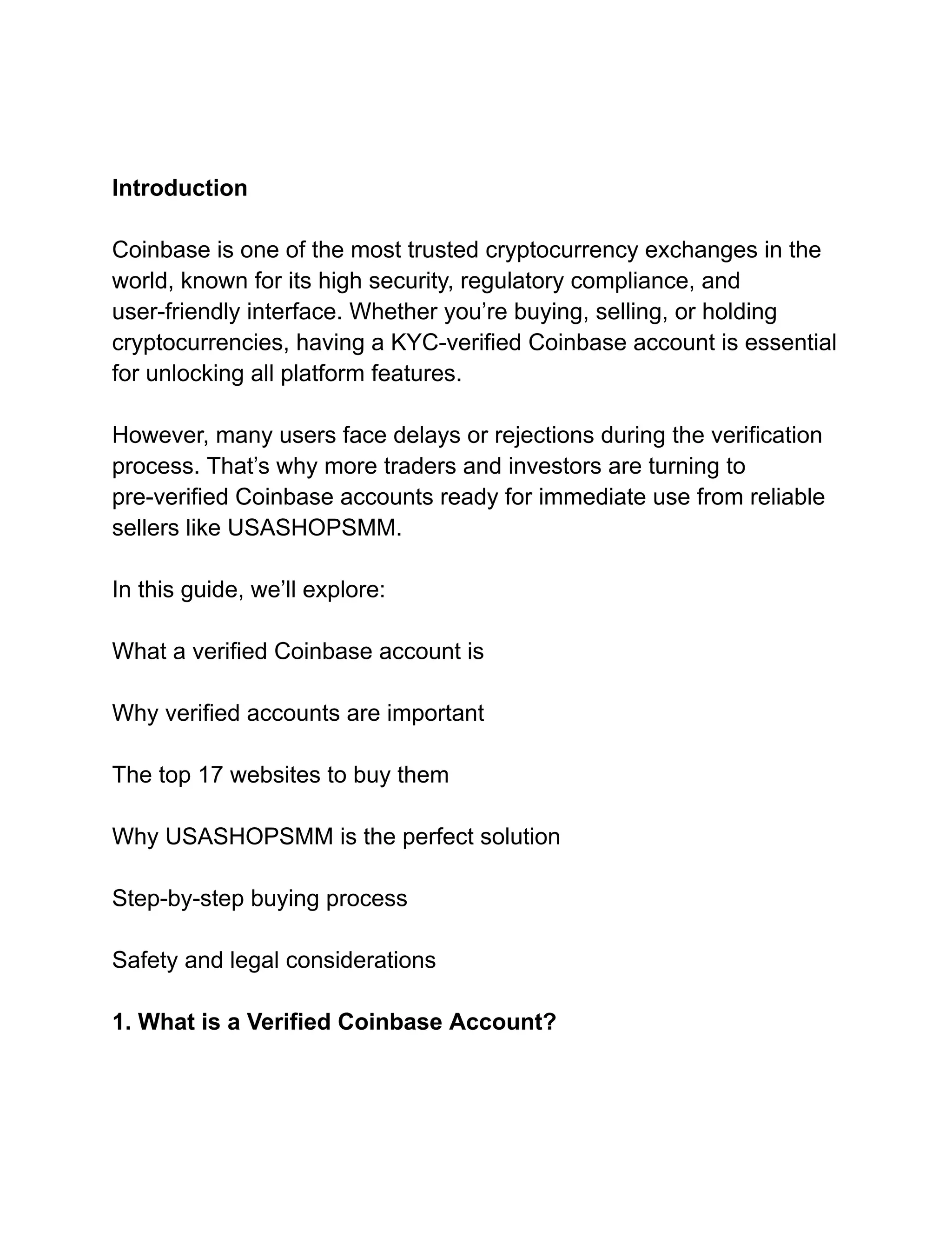 17 Best Trusted Websites to Buy Verified Coinbase Accounts Perfect Solution  Only USASHOPSMM .pdf