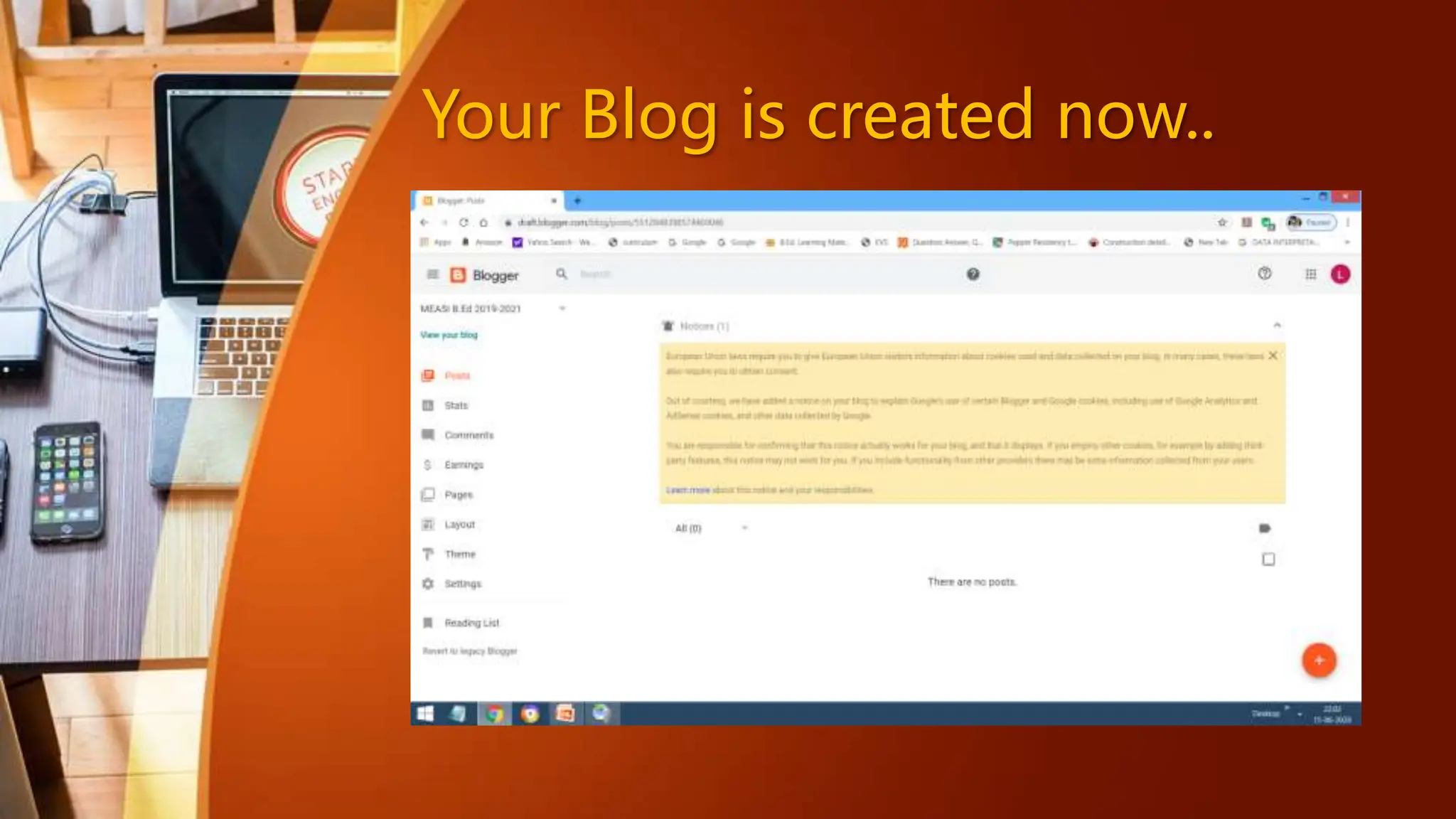 Your Blog is created now..
 