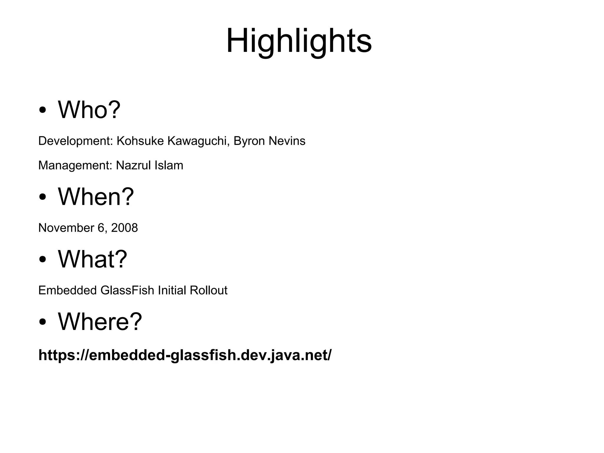 GlassFish Embedded API