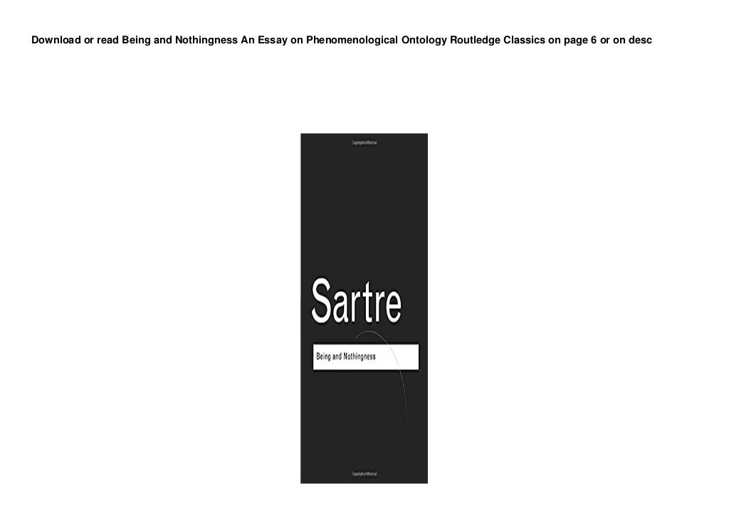 Being and nothingness 1956 image