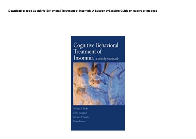 DL Cognitive Behavioral Treatment of Insomnia A SessionbySession Guide pedeef 2 dl cognitive behavioral treatment of insomnia a sessionbysession guide pedeef 1 638