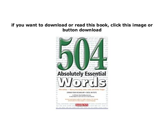 504 absolutely essential words pdf free download