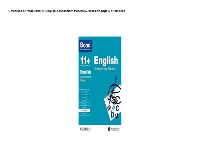 DL Bond 11 English Assessment Papers 67 years d00nl0d 2 dl bond 11 english assessment papers 67 years d00nl0d 1 638