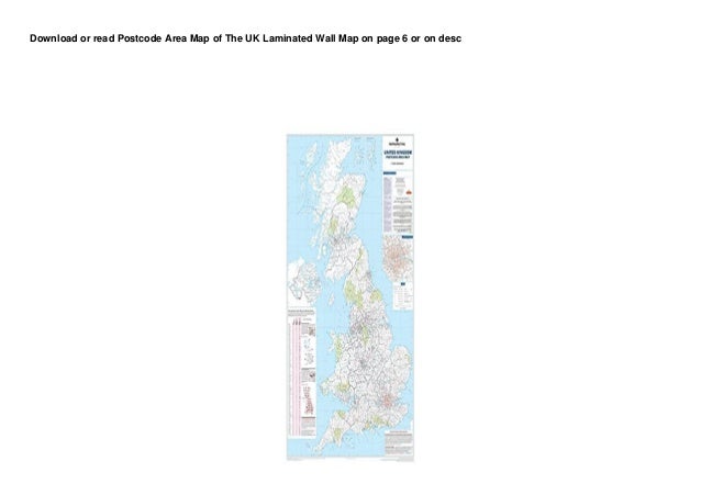DL Postcode Area Map of The UK Laminated Wall Map pedeef