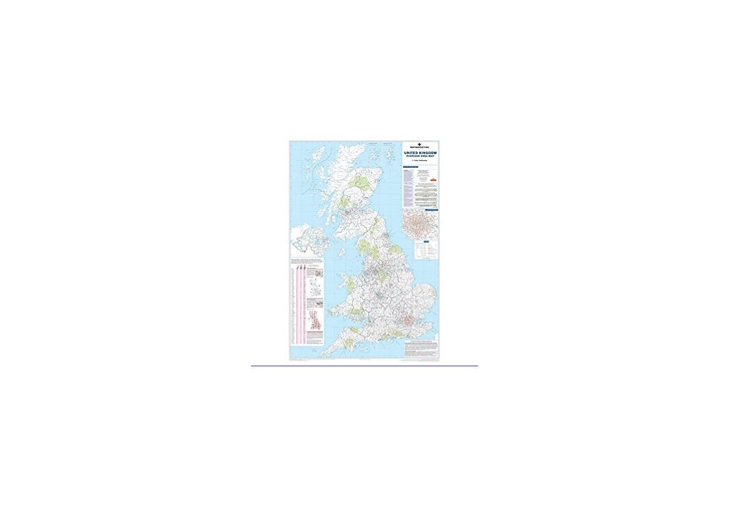 DL Postcode Area Map of The UK Laminated Wall Map pedeef