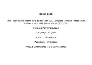 DL New ALevel Maths for Edexcel Year 1  AS Complete Revision  Practice with Online Edition CGP ALevel Maths 20172018 pedeef Slide 2