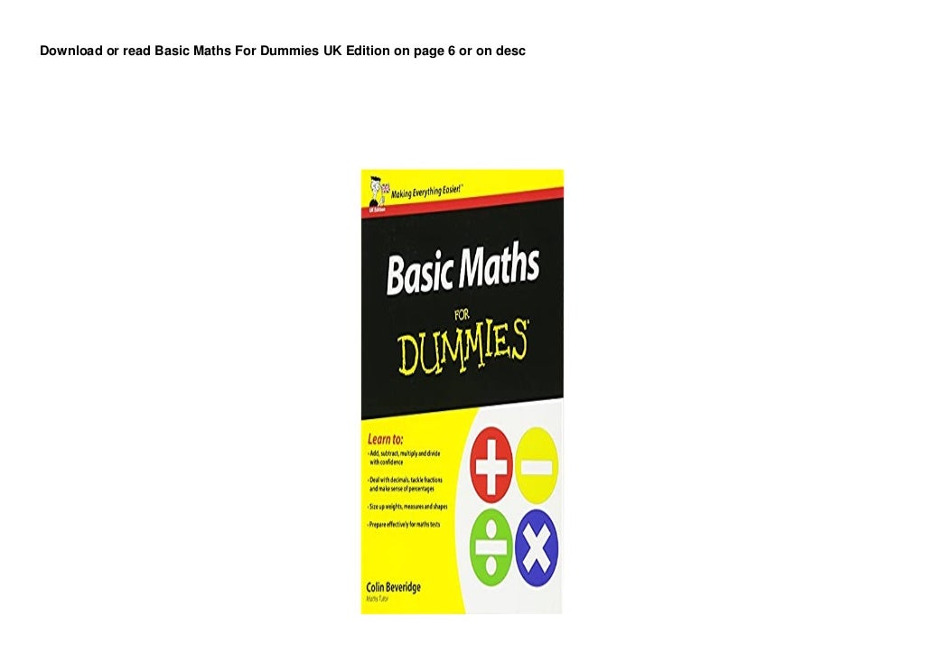 DL Basic Maths For Dummies UK Edition d00nl0d