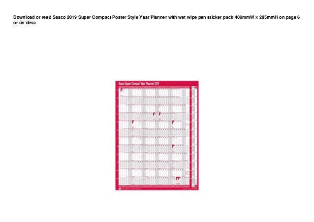FR33 BUUK Sasco 2019 Super Compact Poster Style Year Planner with wet wipe pen sticker pack 400mmW x 285mmH pedeef 2 fr33 buuk sasco 2019 super compact poster style year planner with wet wipe pen sticker pack 400mmw x 285mmh pedeef 1 638