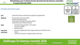 14
Metodología para la determinación del potencial de biomasa sostenible:
Proyecto Biotrade 2020+
(7) Global demand & supp...