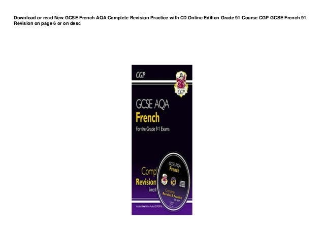 FR33 BUUK New GCSE French AQA Complete Revision Practice with CD Online Edition Grade 91 Course CGP GCSE French 91 Revision pedeef 2 fr33 buuk new gcse french aqa complete revision practice with cd online edition grade 91 course cgp gcse french 91 revision pedeef 1 638